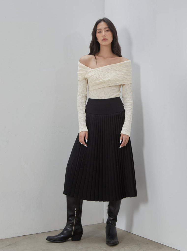'Selfridges' Heavy Cotton Pleated Skirt